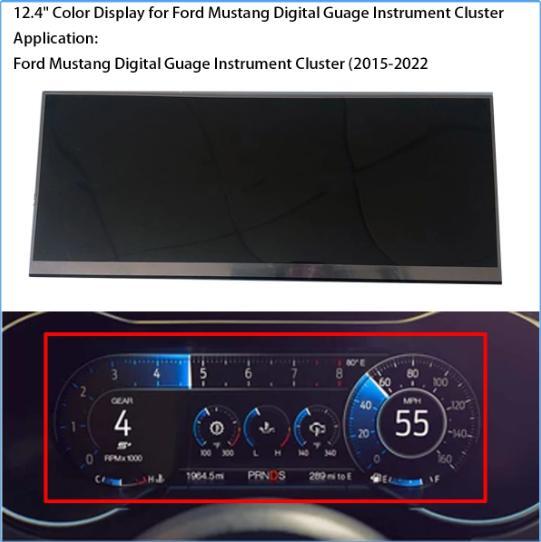 12.4'' Color Display for Ford Mustang Digital Guage Instrument Panel Speedometer