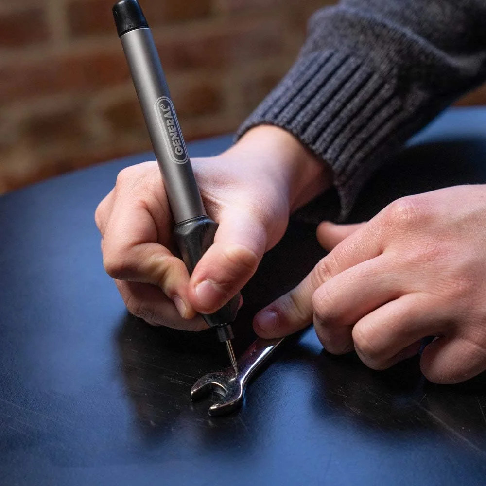 General Tools Cordless Engraving Pen for Metal - Diamond Tip Etching Tool for En