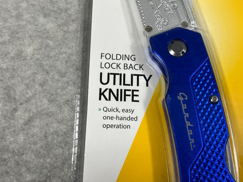 New Gordon Folding Lock Back Utility Knife Quick Easy One Hand Operation
