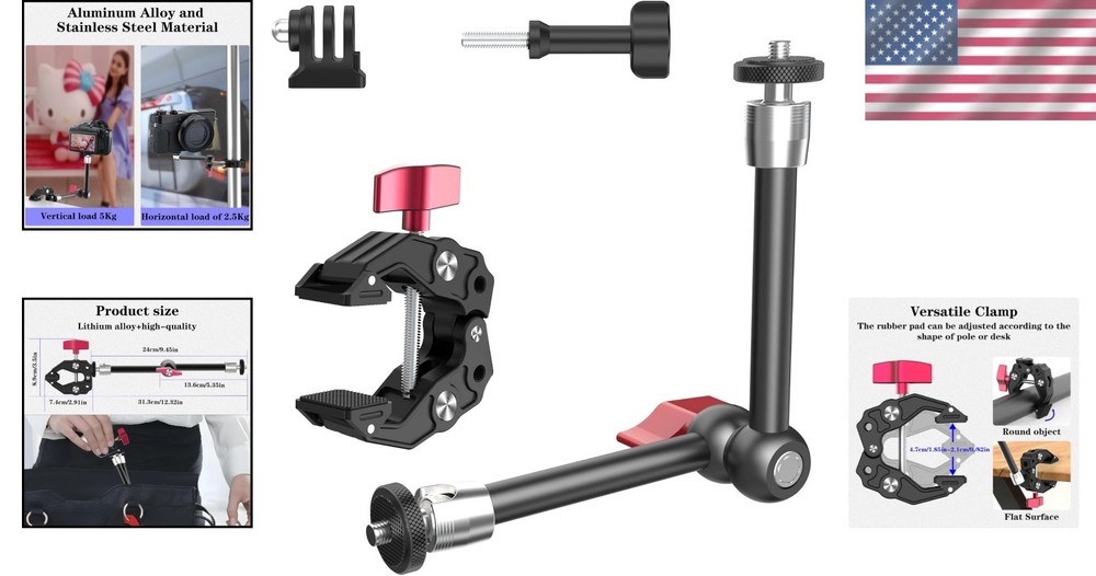 Adjustable Magic Arm for Cameras and Monitors - Stable and Portable Design
