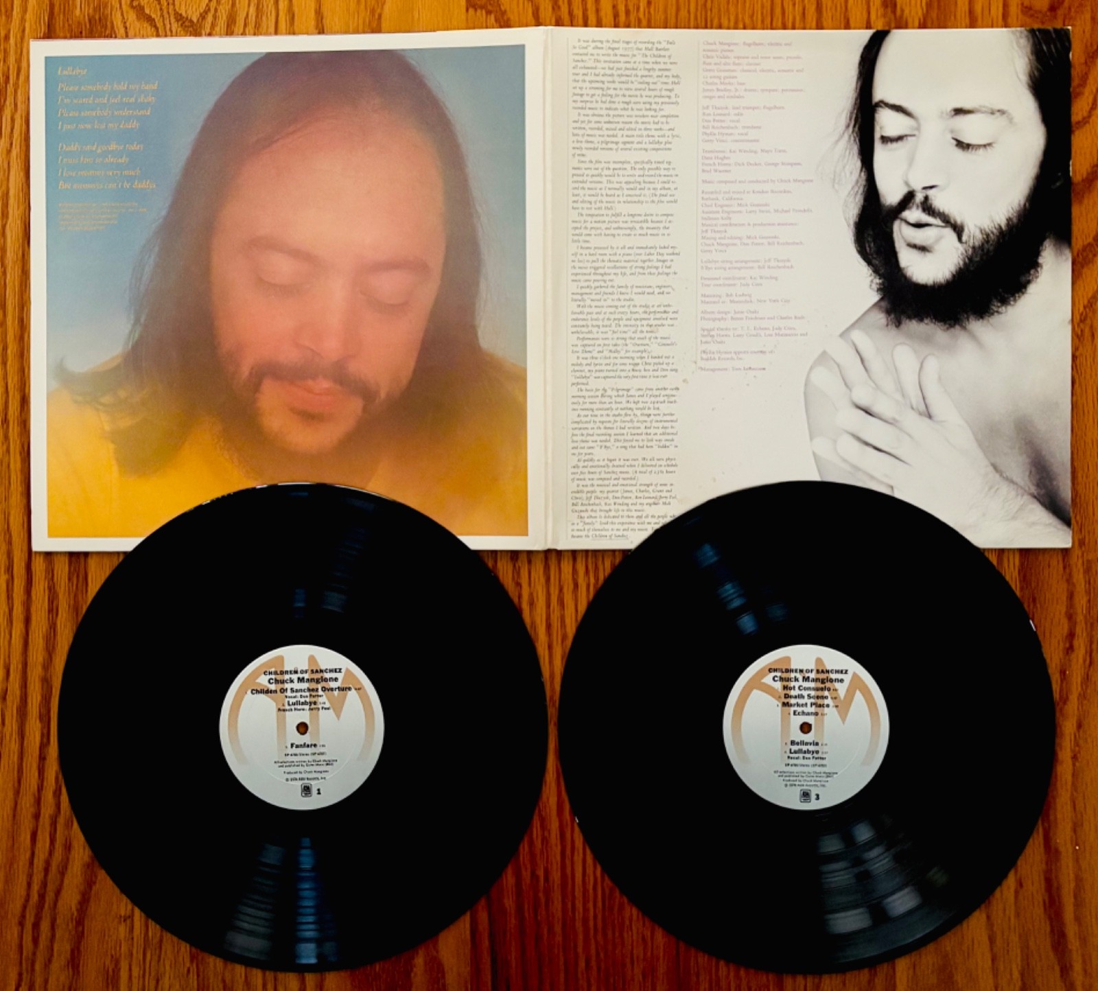 CHUCK MANGIONE~Signed CHILDREN OF SANCHEZ DJ/Promo Double Album~Near Mint