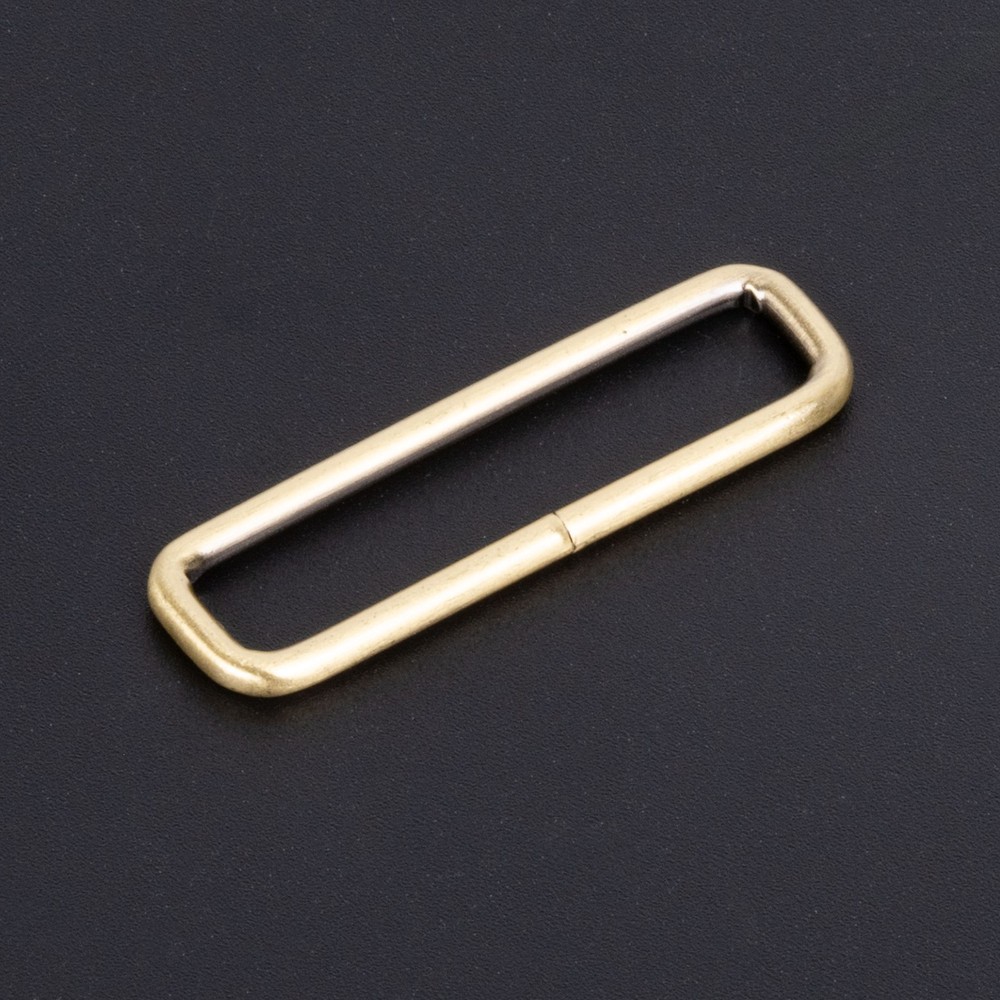 Country Brook Design® 1 1/2 Inch Brushed Brass Rectangle Metal Keeper, 25 Pack
