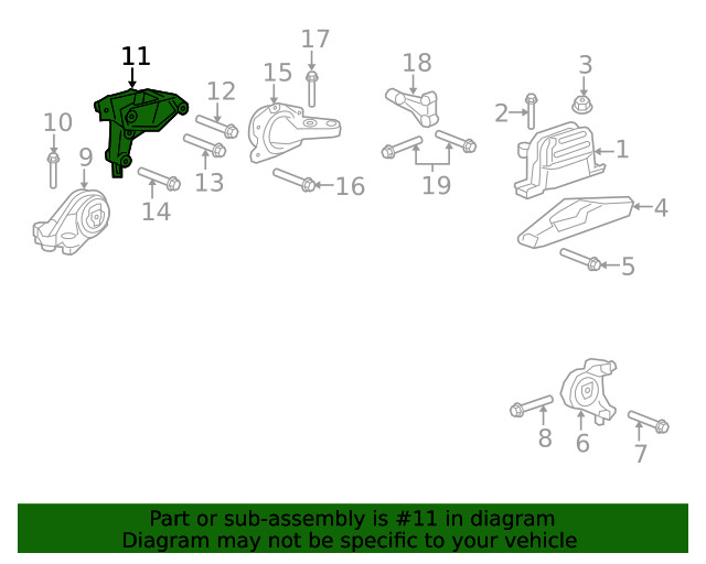 Genuine GM Trans Mount Bracket 25939181