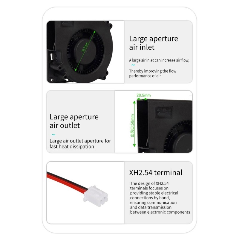 Long Lasting 24V Fan Durable Cooling Solution for KLP1 3D Printer Electronics