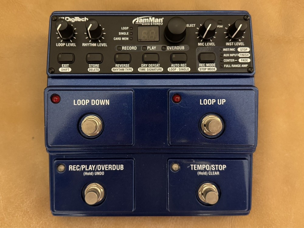 DigiTech JamMan Stereo Digital Looper Sampler Pedal + Power Adapter