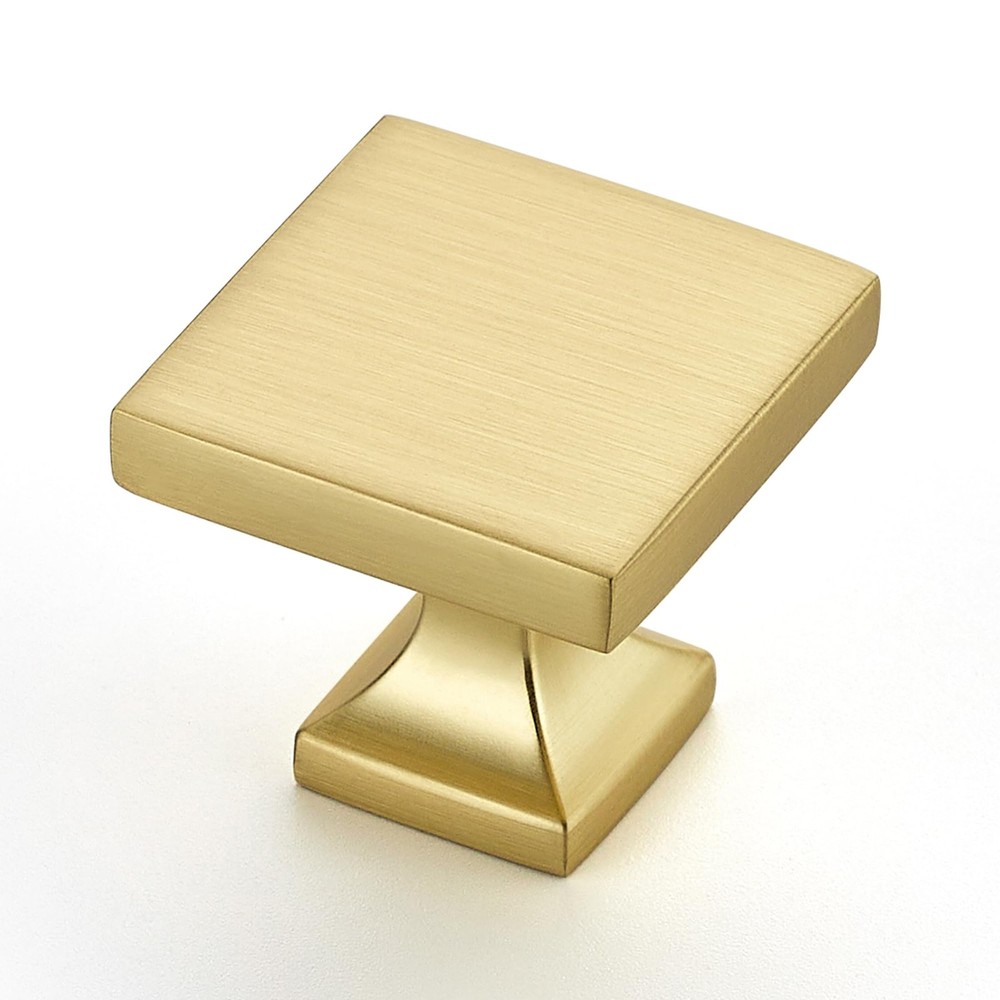 10 PCS Cabinet Knobs Brushed Gold Square Hardware for Drawers Kitchen