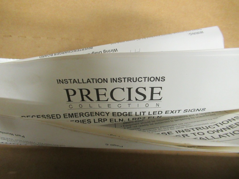 LITHONIA LIGHTING EDGE LIT LED EMERGENCY EXIT DOUBLE FACE