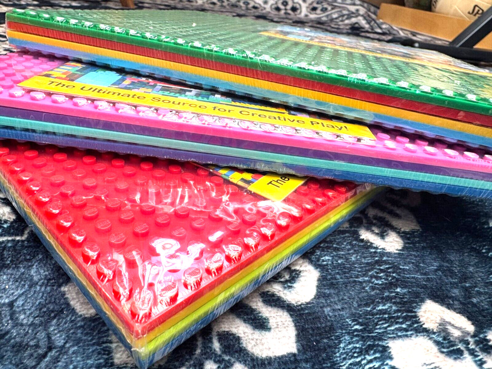 Strictly Briks Lego 12 Pack Classic 10x10 Stackable Baseplates 32 x 32 Studs