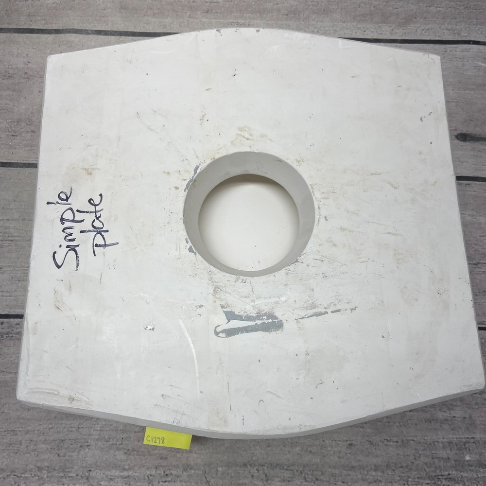 White Horse Mold Ceramic Casting Mold Simple Plate #1663