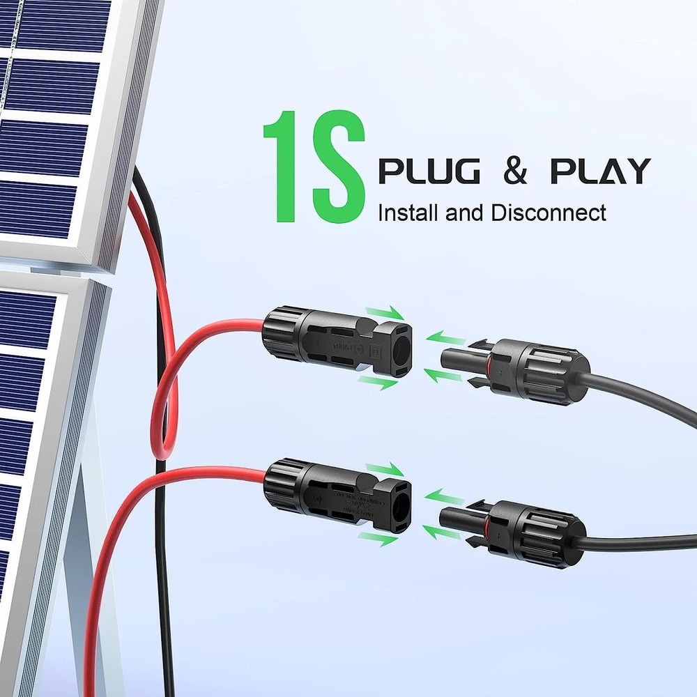 Solar Panel Y Branch Cable Connection Waterproof Adapter Connector Extension USA