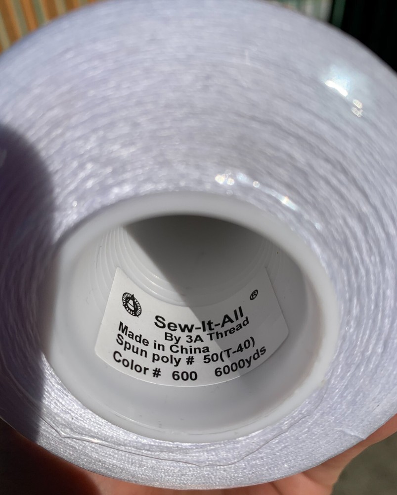 New Sew-It-All Thread 6000yrds WHITE Color #600