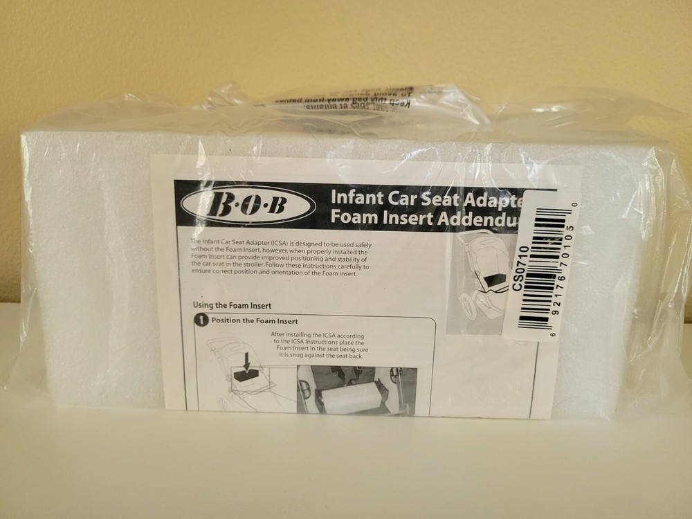 New Bob Stroller Infant Car Seat Adapter Foam Insert Addendum