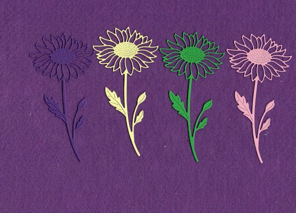 DAISY FLOWER die cuts scrapbook cards