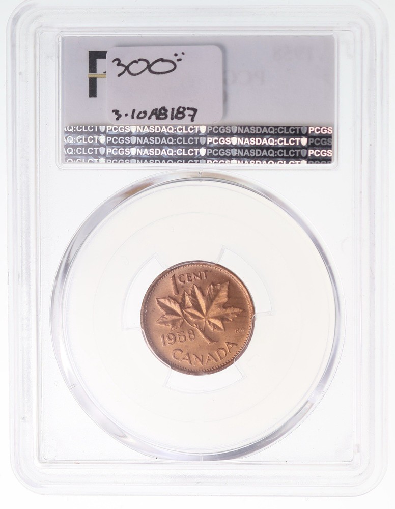 1958 Canada 1 Cent - PCGS MS66 - 83539436