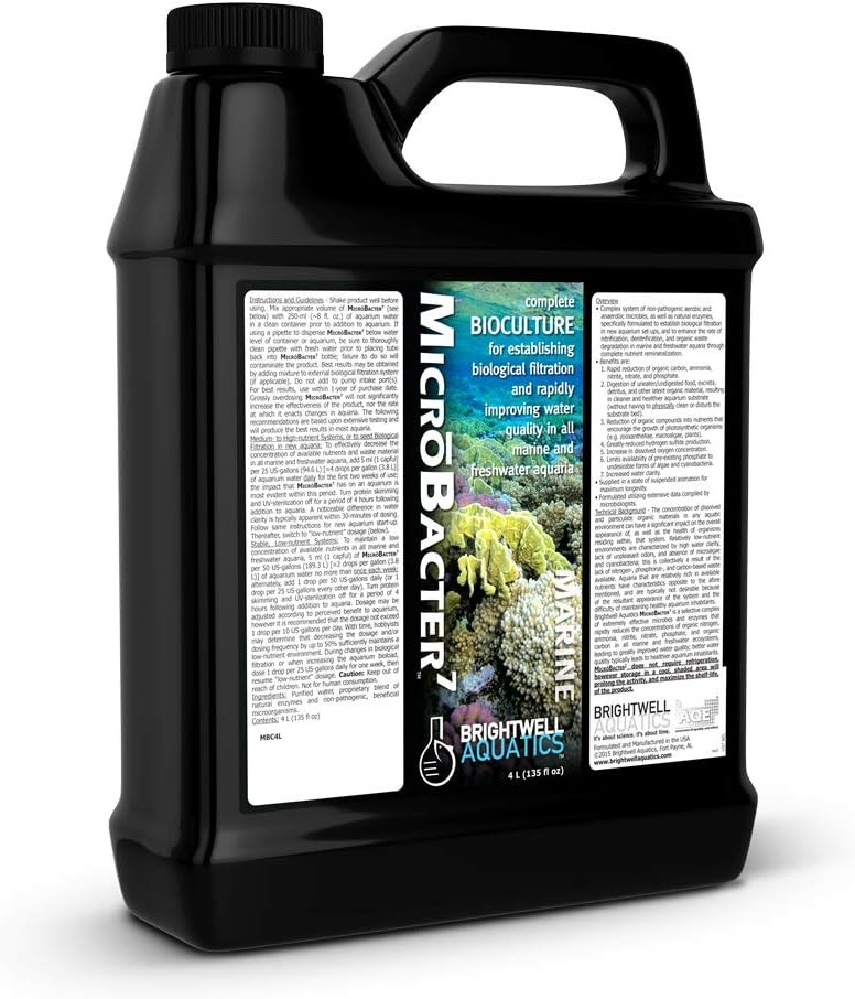 MicroBacter7 Complete Bioculture Fish Tank/Aquarium Populates Biological Filter