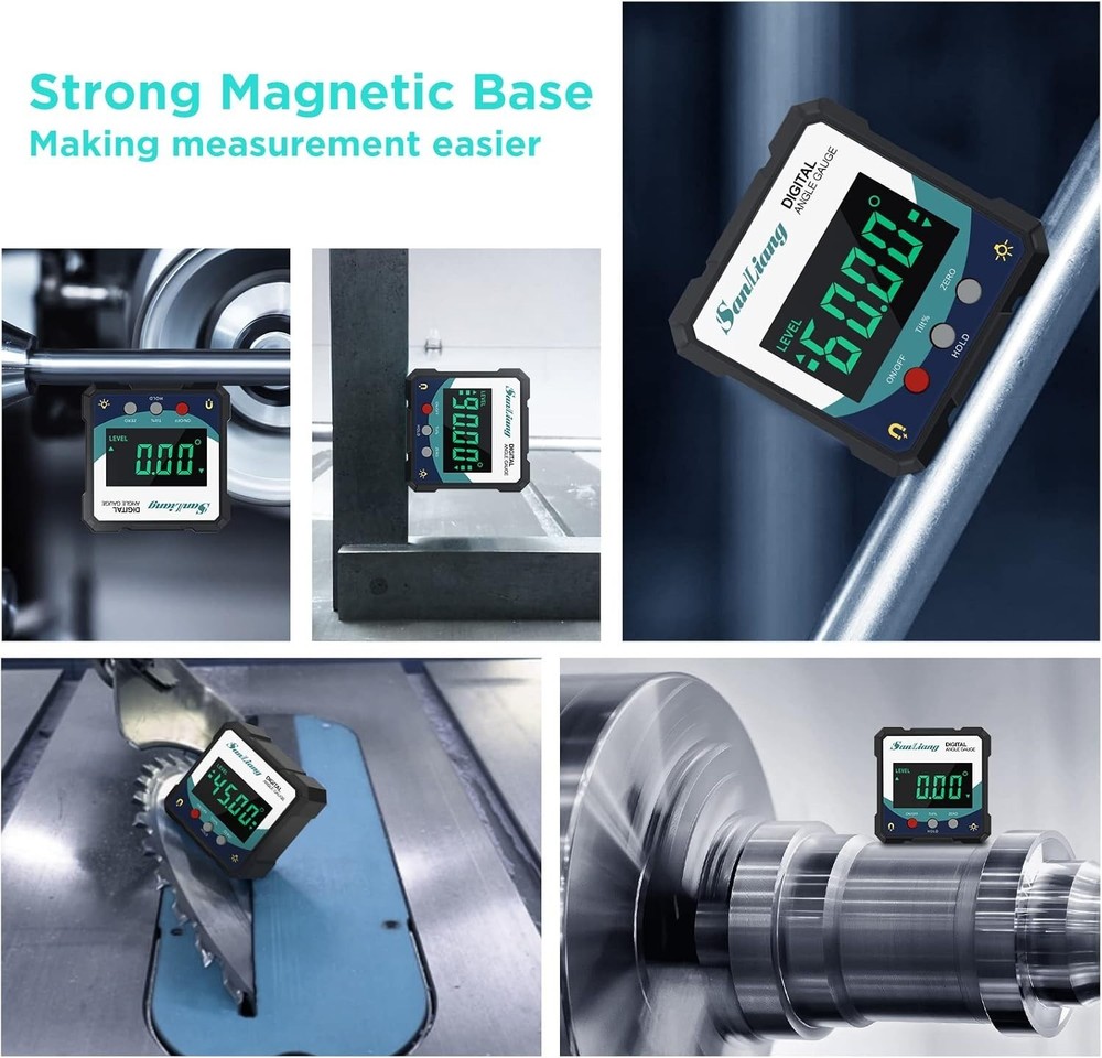 Versatile Digital Level Angle Finder with Rating for Construction Use
