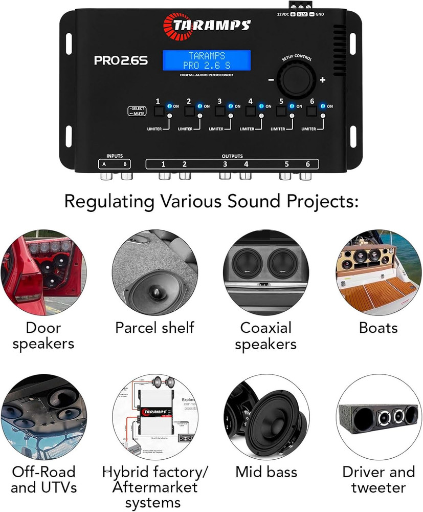 Pro 2.6S Digital Signal Processor Equalizer 3-Band Graphic Equalization 6 Channe