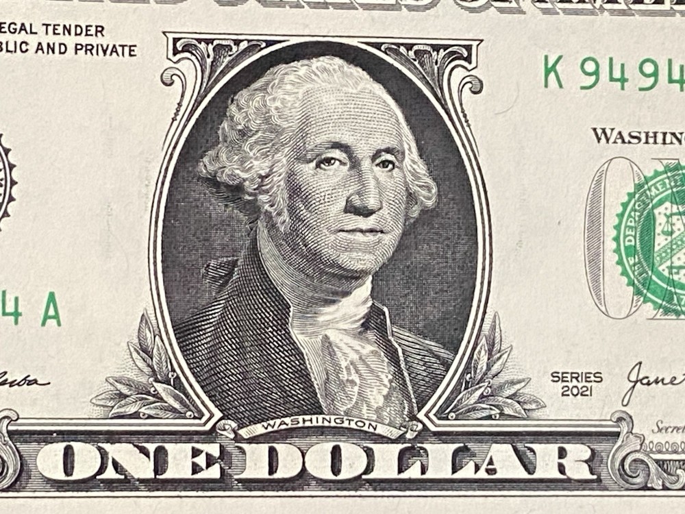2021 - $1 - Binary Ink Transfer K94949994 - UNC