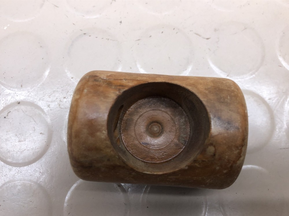 Vintage Mid Century Brown SOLID WOOD Twist Screw Nutcracker Tool