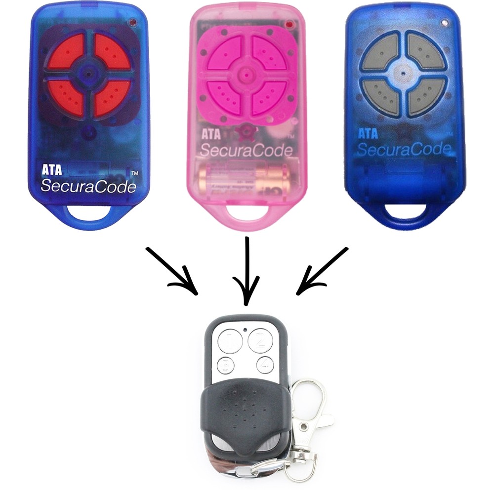 ATA garage/gate door remote control PTX-4 replacement Securacode PTX4