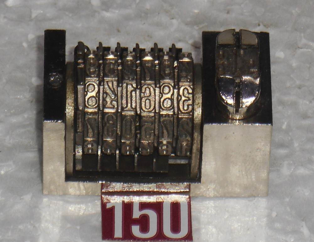 Reverse letterpress numbering machine | 150