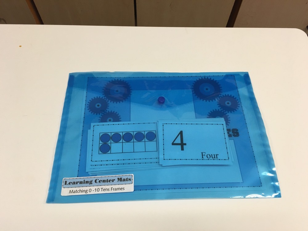 0-10 Matching Ten Frames Learning Center- Laminated - Math Mats