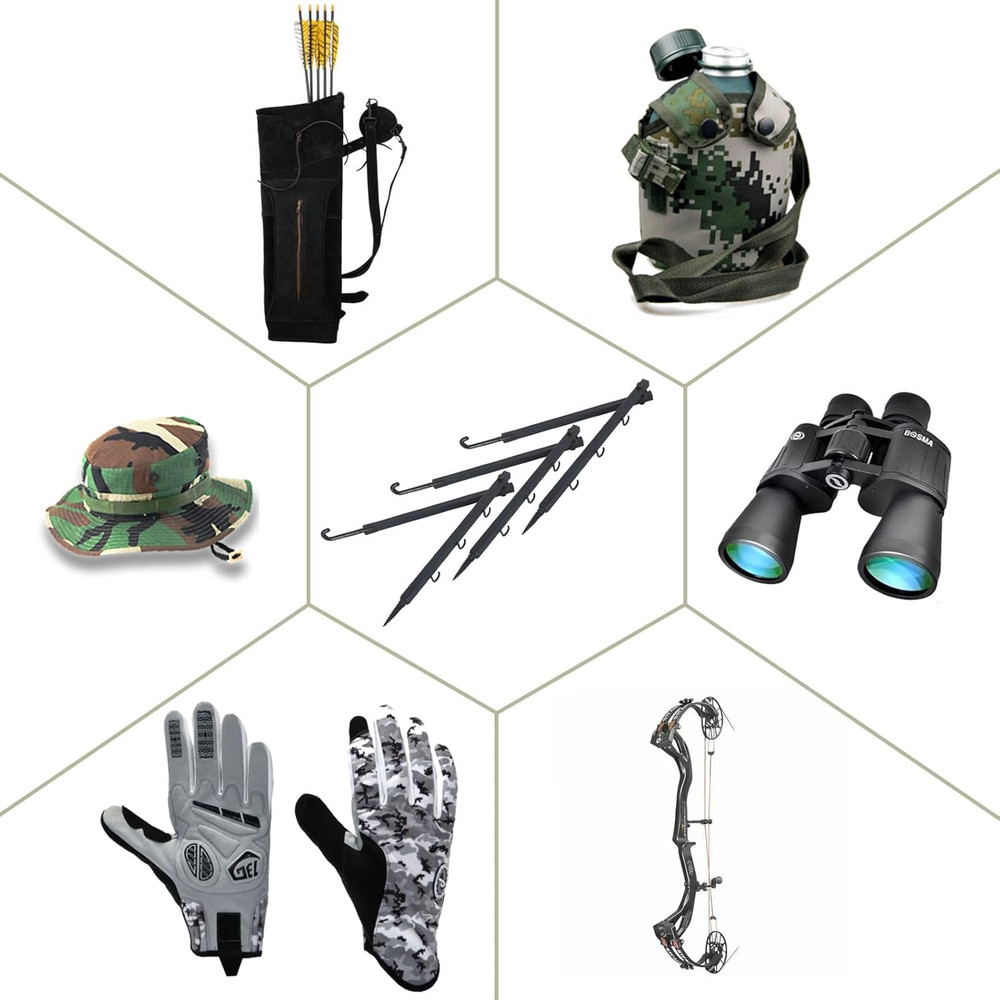 Tree Stand Bow Hanger Gear Holder Accessory Hook - Pack of 3
