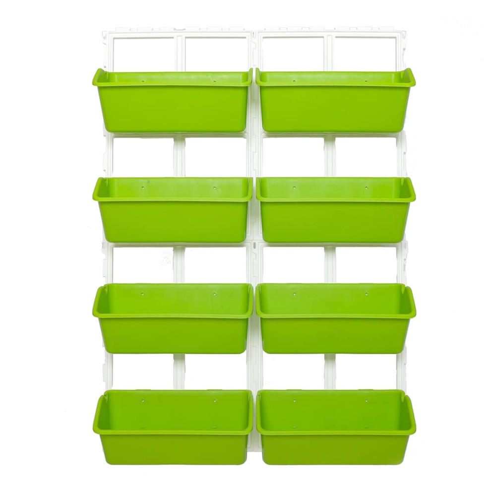 Vertical Wall Planter 8 Pockets with Hooks for Flowers Herbs