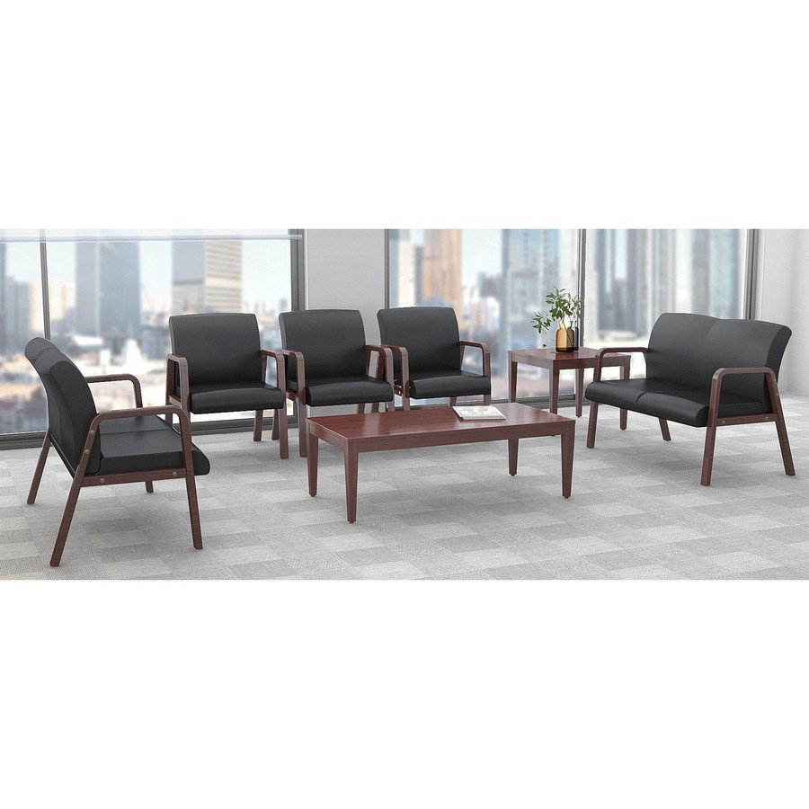 Lorell LLR59544 Mahogany Solid Wood Coffee Table 47.5"x23.6"