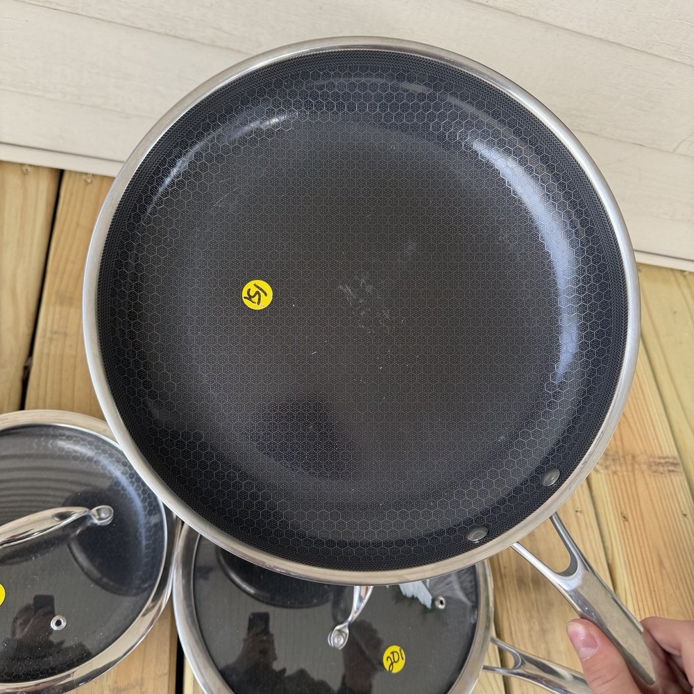 Hexclad Hybrid Cookware 8 Piece Set Preowned Great Condition