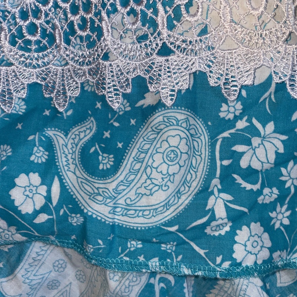 Turquoise skirt and top set size 10