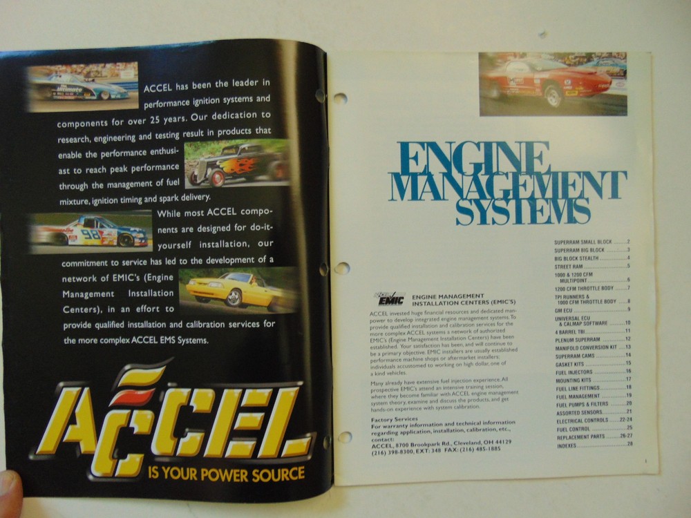Vintage Original 1996 Accel Engine Management Systems Catalog