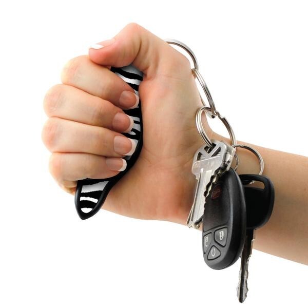 Munio Self Defense Key Chain, Zebra
