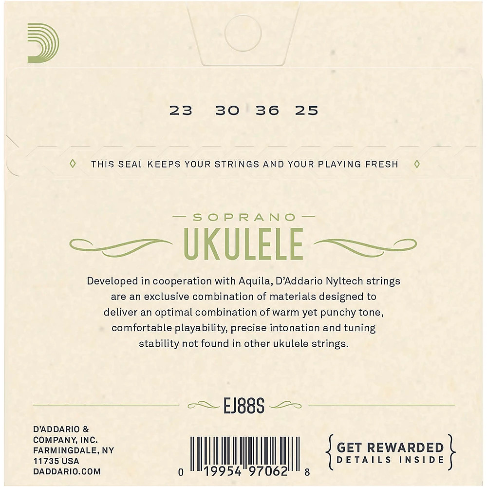 D'Addario EJ88S Nyltech Soprano Ukulele Strings