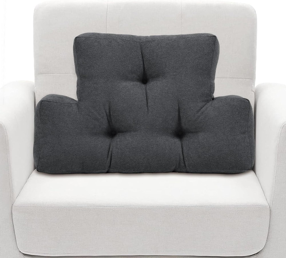 TANYOO Back Pillow for Recliner Lumbar Support Soft Medium, Dark Grey