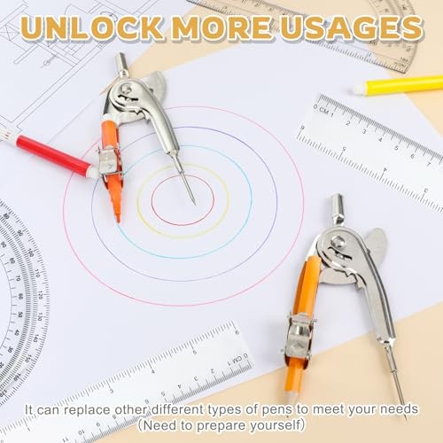 Pieces Geometry Math Set Compass for Geometry Math Compass and Protractor 20