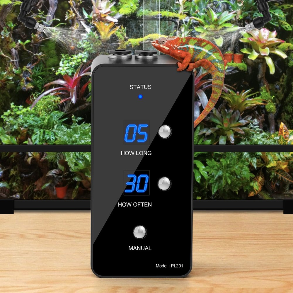 Reptile Humidifier, Misting System for Terrariums, Automatic with Adjustable ...