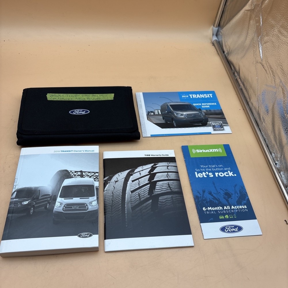 2019 Ford Transit Owners Manual, Quick Reference Guide With Case Included