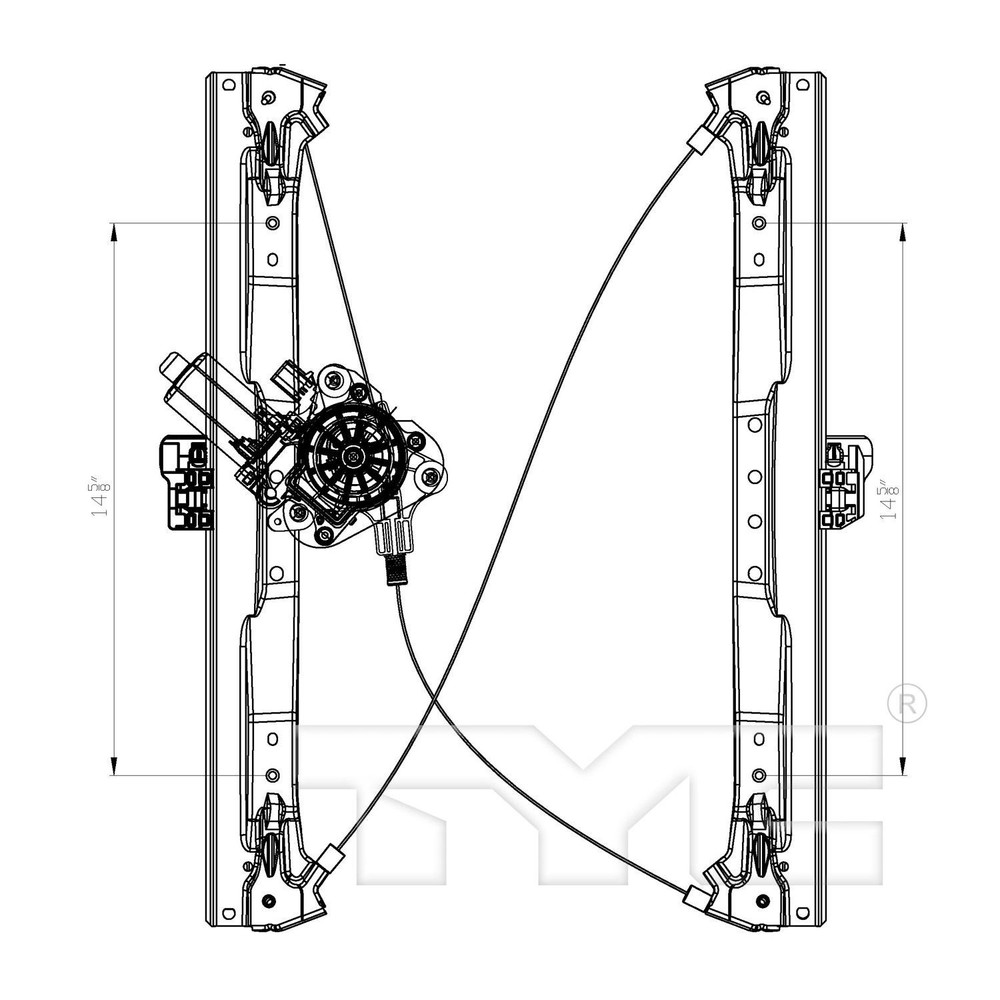 TYC 660425 Power Window Motor and Regulator Assembly