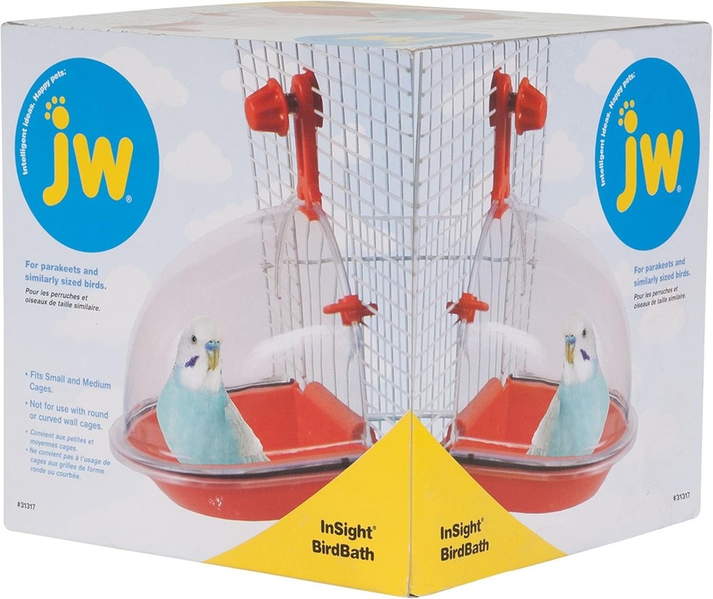 Easy to Install Bird Bath Attachment for Small & Medium Cages