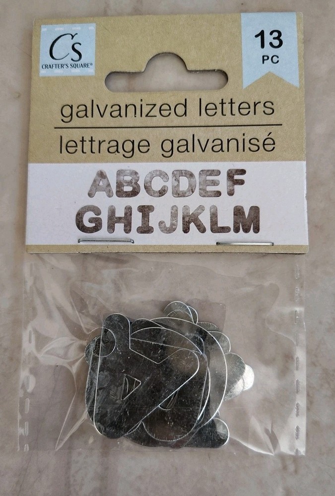 Galvanized Metal Letters 10 Complete Alphabets Crafter’s Square Scrapbook Craft