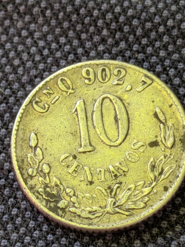 Mexico 1901 Mo M 10 Centavos