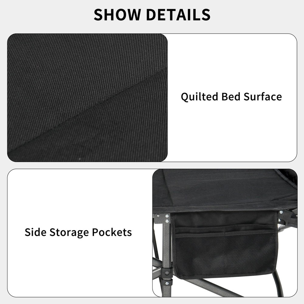 Folding Camping Cot for Adults GoWild Portable Sleeping Cot with Carry Bag Ou...