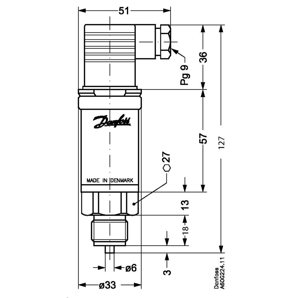 DANFOSS 060G2105 Pressure Sensors New #