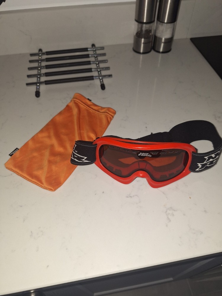 Ski Goggles( No Fear ) black frame red lenses