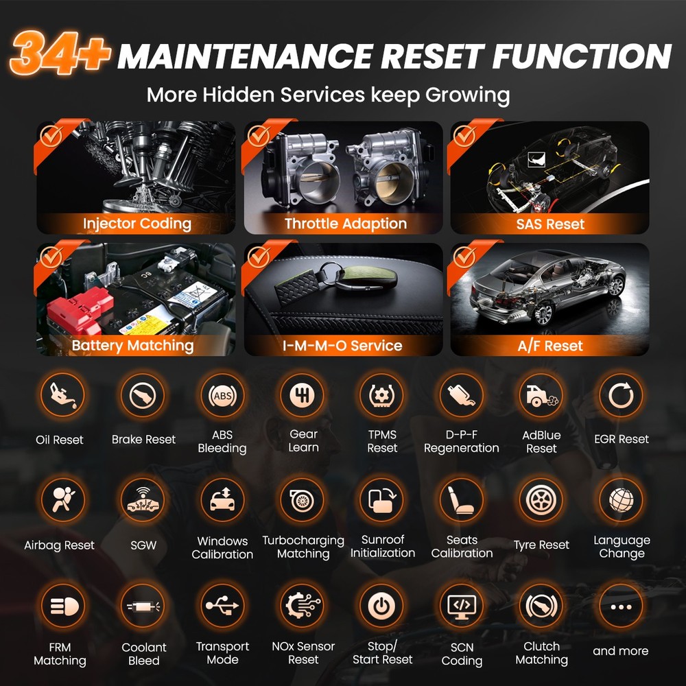 ANCEL DS600 Elite Auto OBD2 Diagnostic Scanner All System ECU Coding Active Test