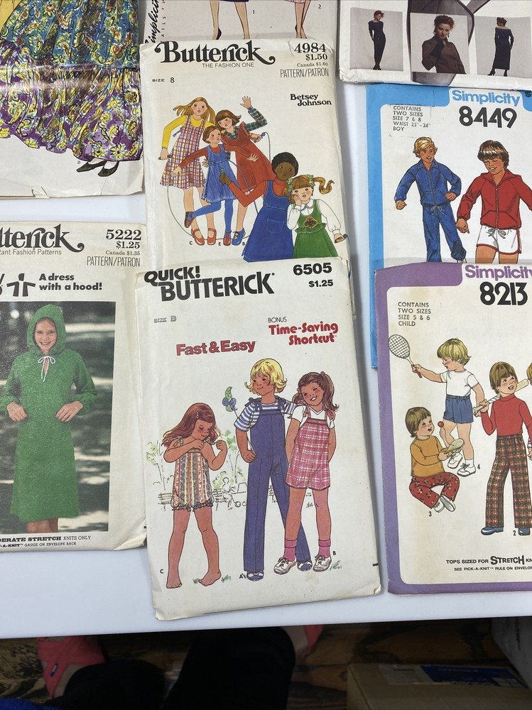Vintage Sewing Patterns Butterick Lot