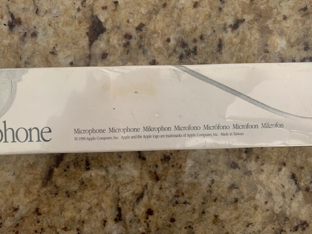 Microphone Vintage 1990 Apple Mac Computer Mic - Sealed and New