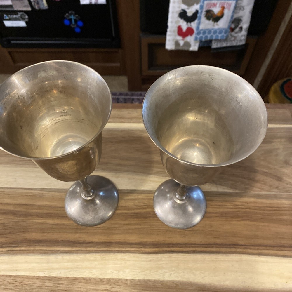 Solid Brass Goblets Made In India 25th Anniversary Maurice Dutchin