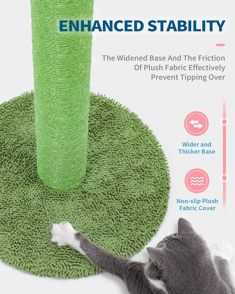 Made4Pets Cat Scratching Post Cactus Cat Scratcher Kitten Scratching Post with